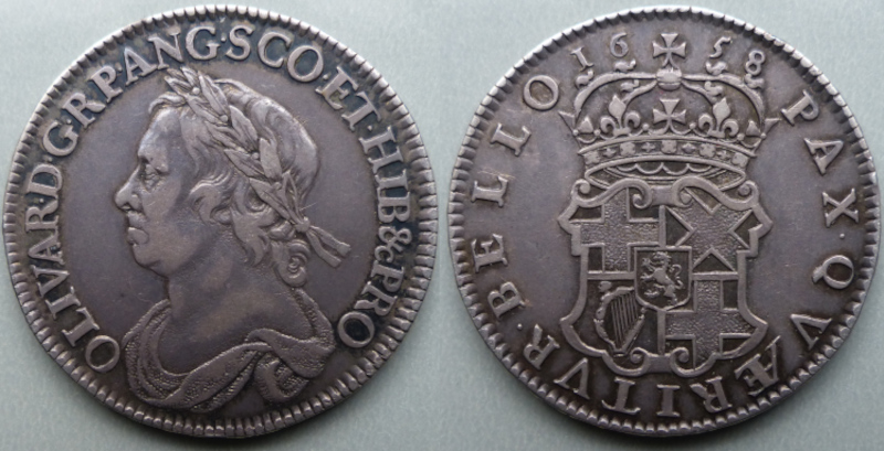 Oliver Cromwell, 1658 halfcrown